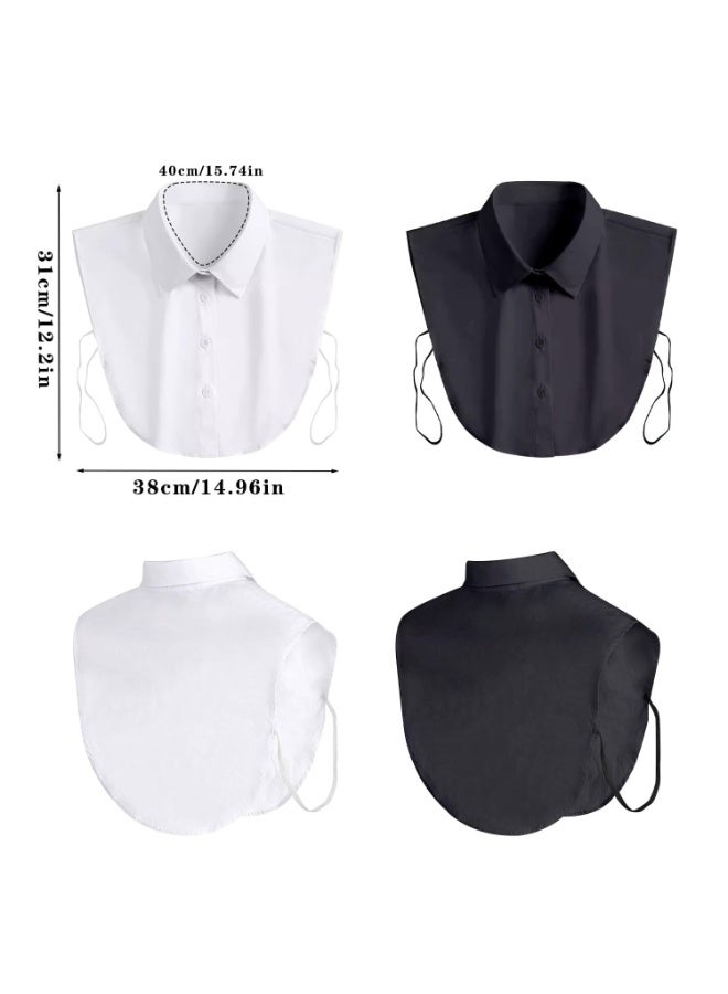 Daytoyz Half Shirt Blouse Fake Collar Detachable Dickey Collar Faux False Collar - Image 5